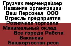 Грузчик-мерчендайзер › Название организации ­ Ваш Персонал, ООО › Отрасль предприятия ­ Розничная торговля › Минимальный оклад ­ 12 000 - Все города Работа » Вакансии   . Башкортостан респ.